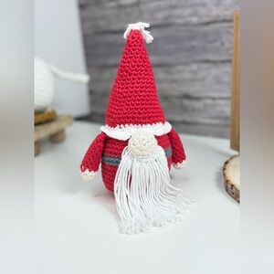 Handcrafted Gnome Christmas Crochet Amigurumi Holiday Decor